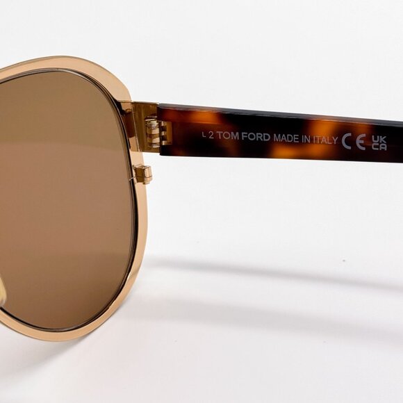 NEW TOM FORD SUNGLASSES VINCENZO TF1072 30E HAVANA UNISEX EYEWEAR FT1072/S 30E main image 6